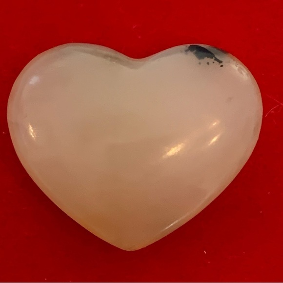 Plant Agate Crystal PUFFY Heart Polished Chakra Healing Worry Stone Reiki 1 1/2" - Picture 8 of 10